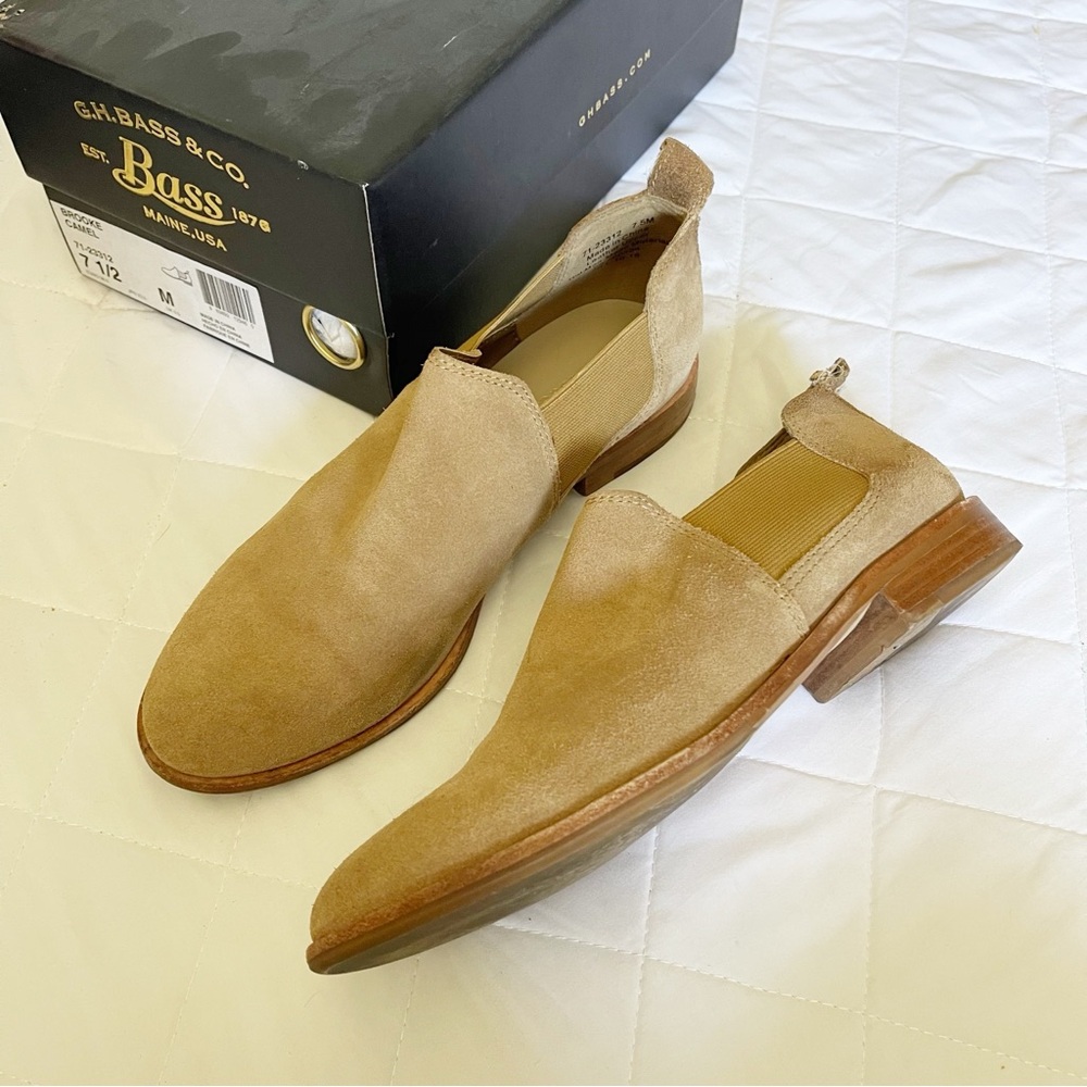 Women's G.H. Bass & Co. Brooke Camel Low Rise Chelsea Booties